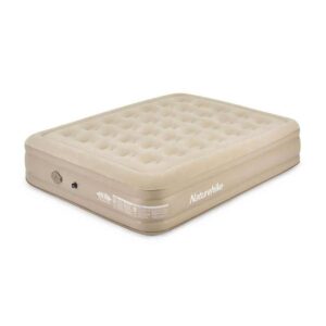 Dobbelt luftmadras - indbygget pumpe - Beige